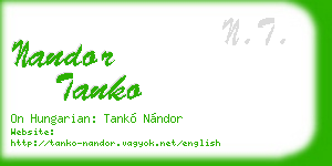 nandor tanko business card